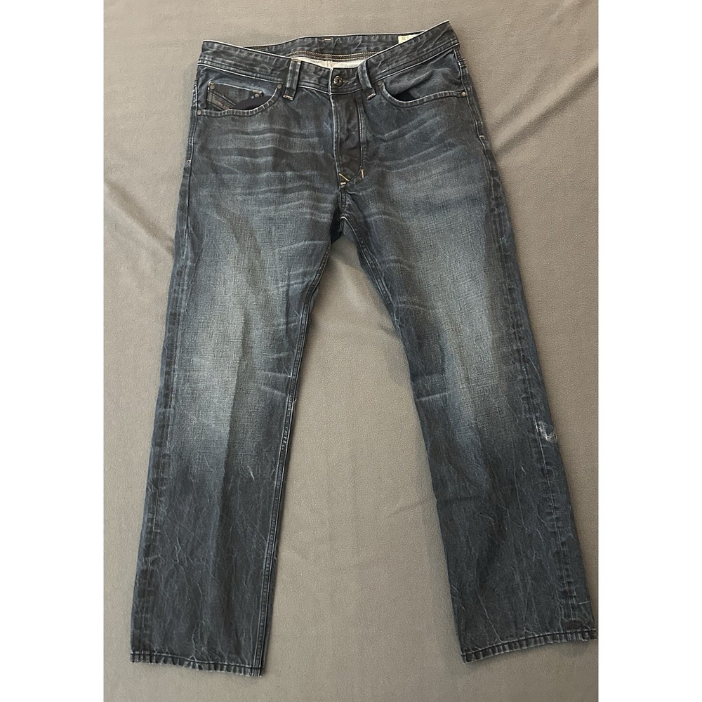 Diesel Larkee Jeans Men 33x30 Blue Regular Straight Leg Made in Italy 0088Z Y2K